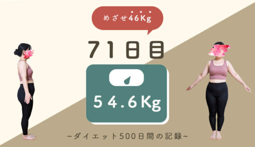 【ゆるダイエット】71日目：54.6Kg｜夜は飲み会