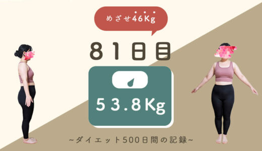 【ゆるダイエット】81日目：53.8Kg｜平日だけど晩酌