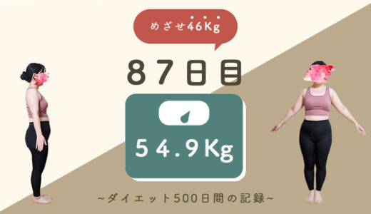 【ゆるダイエット】87日目：54.9Kg｜