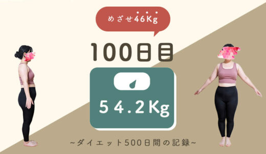 【ゆるダイエット】100日目：53.7Kg｜ダイエット100日突破！