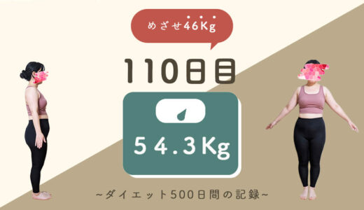 【ゆるダイエット】110日目：54.3Kg｜今日も暑かった…